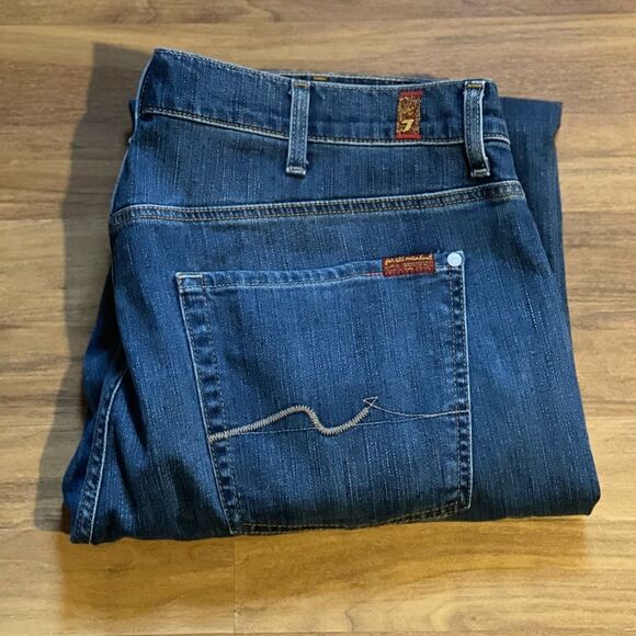 Jeans 7 For All Mankind Austyn size 38 Nice Preowned Condition Bootcut - Picture 2 of 7